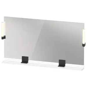 Duravit, Miroir, Sivida miroir, noir diamant mat, 1330x36x650mm, éclairage à poser, interrupteur à détect (133 x 65 cm)