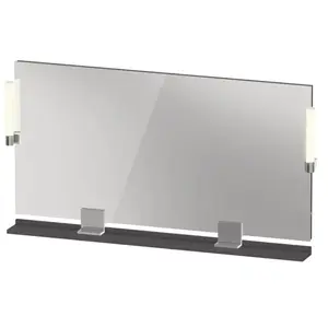 Duravit, Miroir, Sivida miroir, chrome, 1330x36x650mm, éclairage à poser, interrupteur à détecteur, racco (133 x 65 cm)