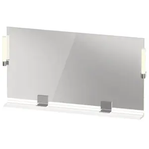 Duravit, Miroir, Sivida miroir, chrome, 1330x36x650mm, éclairage à poser, interrupteur à détecteur, racco (133 x 65 cm) pas cher