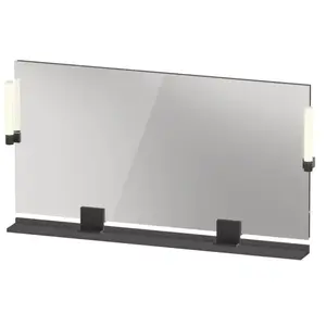 Duravit, Miroir, Sivida miroir, noir diamant mat, 1330x36x650mm, éclai...