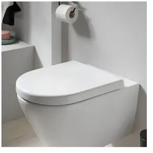 Duravit, Abattant WC, Siège de WC D-Code, amovible, fixation par pin, 360x440mm, se chevauchant, blanc brillant pas cher