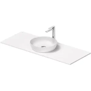 Duravit, Abattant WC, Sivida Set lavabo, rond, 400x400mm, incl. console 1280x500mm