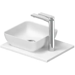 Duravit, Lavabo, Set lavabo Sivida, carré, 300x300mm, incl. console 410x330mm (330 mm, 300 mm) pas cher