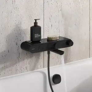 Duravit, Robinetterie de salle de bains, Robinetterie thermostatique Thermostat de baignoire, 2 consommateurs, rosace ronde, TH5220001046 pas cher