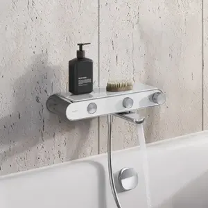 Duravit, Robinetterie de salle de bains, Robinetterie thermostatique Thermostat de baignoire, 2 consommateurs, rosace ronde, TH5220001005 pas cher