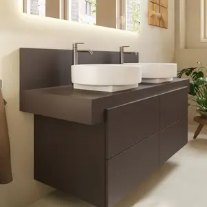 Duravit, Console de lavabo, Console Balcoon rectangulaire, 2 découpes des deux côtés, 1400x550x370mm, BA90610IGIG0000 pas cher