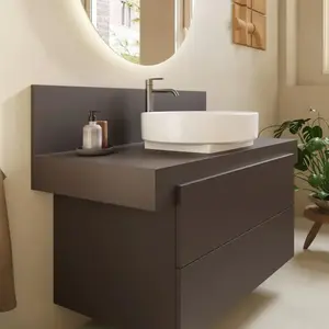 Duravit, Console de lavabo, Console Balcoon rectangulaire, 1 découpe au centre, 1200x550x370mm, BA90580IGIG0000 pas cher