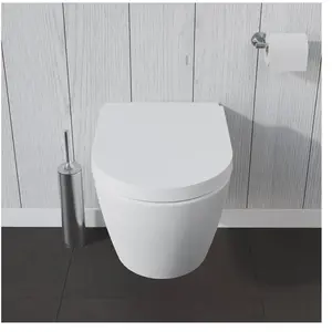 Duravit ME by Starck - Hangend toilet, Rimless, HygieneGlaze, mat wit 252909AC00 pas cher