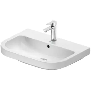Duravit, Lavabo, D-Code lavabo, avec trou pour robinet, avec trop-plein, 650x460x165mm, blanc brillant (460 mm, 650 mm) pas cher