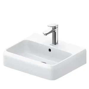 Duravit, Lavabo, Qatego lavabo, 500x420mm, avec trop-plein, partie inférieure vitrée, 238250 (420 mm, 500 mm) pas cher