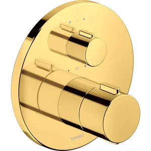 Duravit, Robinetterie de salle de bains, robinetterie thermostatique, thermostat encastré, 2 consommateurs, rond, TH42000140 pas cher