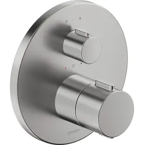 Duravit - Thermostatische inbouwkraan, voor 2 functies, geborsteld rvs TH4200014070 pas cher