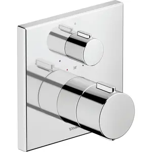 Duravit, Robinetterie de salle de bains, Robinet thermostatique, thermostat encastré, 1 consommateur, équerre, TH42000150 pas cher