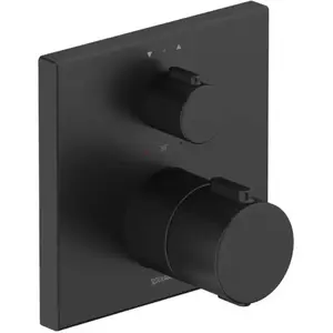 Duravit, Robinetterie de salle de bains, Robinet thermostatique, thermostat encastré, 2 consommateurs, carré, TH42000130 pas cher