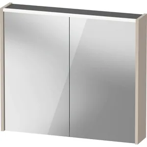 Duravit, Armoire de toilette, Armoire de toilette D-Code, prise type J (CH, LI), 2 portes, champ lumineux LED en haut, 800 (80 x 21.50 x 70 cm) pas cher