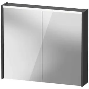 Duravit, Armoire de toilette, Armoire de toilette D-Code, prise type J (CH, LI), 2 portes, champ lumineux LED en haut, 800 (80 x 21.50 x 70 cm) pas cher