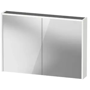 Duravit, Armoire de toilette, Armoire de toilette D-Code, prise type J (CH, LI), 2 portes, champ lumineux LED en haut, 100 (100 x 21.50 x 70 cm) pas cher