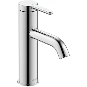 Duravit, Robinetterie de salle de bains, C.1 Mitigeur monocommandé pour lavabo M, FreshStart, Minusflow, saillie 113mm, sans garniture