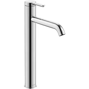 Duravit, Robinetterie de salle de bains, C.1 Mitigeur monocommandé pour lavabo XL, FreshStart, Minusflow, saillie 166mm, sans garniture