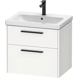 Duravit, Meuble sous-lavabo, D-Code Meuble sous-lavabo, 1 tiroir, 634x460mm, découpe siphon, avec poignée (63.40 x 46 x 55.50 cm)
