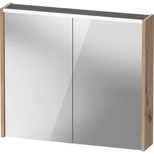 Duravit, Armoire de toilette, Armoire de toilette D-Code, prise type F (EU, DE), 2 portes, champ lumineux LED en haut, 800 (80 x 14.80 x 70 cm) pas cher