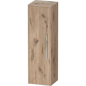 Duravit, Armoire de salle de bain, D-Code Armoire mi-haute, 1 porte avec butée à gauche, 400x360x1320mm, avec poignée (40 x 36 x 132 cm)