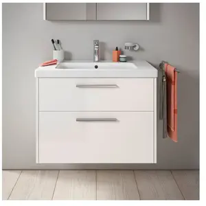 Duravit, Meuble sous-lavabo, D-Code Meuble sous-lavabo, 1 tiroir, 784x460mm, découpe siphon, avec poignée (78.40 x 46 x 55.50 cm)
