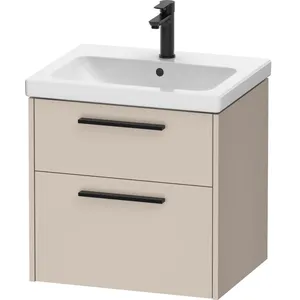 Duravit, Meuble sous-lavabo, D-Code Meuble sous-lavabo, 1 tiroir, 584x460mm, découpe siphon, avec poignée (62 x 55 x 70 cm)