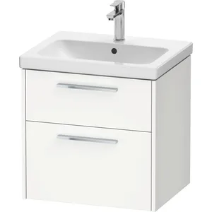 Duravit, Meuble sous-lavabo, D-Code Meuble sous-lavabo, 1 tiroir, 584x460mm, découpe siphon, avec poignée (58.40 x 46 x 55.50 cm)