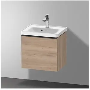 Duravit, Meuble sous-lavabo, D-Neo bâti-support lavabo suspendu, 484x440x372mm, 1 tiroir, avec poignée diamant noir (48.40 x 37.20 x 44 cm)