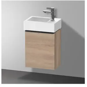 Duravit, Meuble sous-lavabo, D-Neo, sous-lavabo en console suspendu, 364x440x222mm, 1 portes, charnières à droite, avec poignée (36.40 x 22.20 x 44 cm)