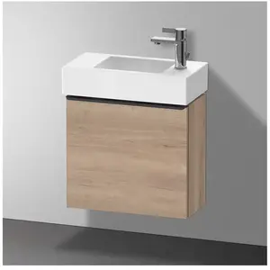 Duravit, Meuble sous-lavabo, D-Neo, sous-lavabo en console suspendu, 484x440x222mm, 1 portes, charnières à gauche, avec poignée (48.40 x 22.20 x 44 cm)