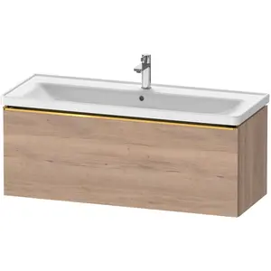 Duravit, Meuble sous-lavabo, D-Neo bâti-support lavabo suspendu, 1184x440x452mm, 1 tiroir, avec poignée or poli, DE4291034550000 (118.40 x 45.20 x 44 cm) pas cher