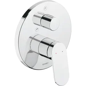 Duravit, Robinetterie de salle de bains, Wave Mitigeur monocommandé encastré pour bain, 2 consommateurs, chrome brillant, WA5210018010 pas cher