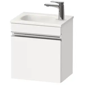 Duravit, Meuble sous-lavabo, Sivida bâti-support pour lavabo, charnières à gauche, poignée profilée chromée, 400x29 (40 x 29.50 x 44 cm) pas cher