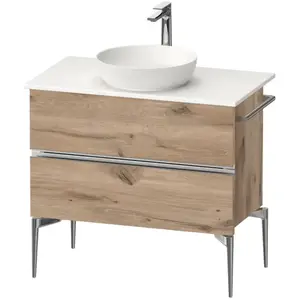Duravit, Meuble sous-lavabo, Sivida Meuble sous-lavabo sur console, 2 tiroirs, poignée profilée chromée, 845x475x548mm (84.50 x 47.50 x 54.80 cm) pas cher