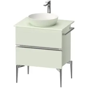 Duravit, Meuble sous-lavabo, Sivida Meuble sous-lavabo sur console, 2 tiroirs, poignée profilée chromée, 645x475x548mm (64.50 x 47.50 x 54.80 cm)