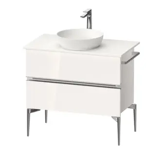 Duravit, Meuble sous-lavabo, Sivida Meuble sous-lavabo sur console, 2 tiroirs, poignée profilée chromée, 845x475x548mm (84.50 x 47.50 x 54.80 cm) pas cher