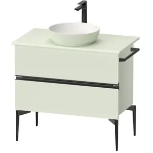 Duravit, Meuble sous-lavabo, Sivida Meuble sous-lavabo sur console, 2 tiroirs, poignée noire diamantée mate, 845x475x54 (84.50 x 47.50 x 54.80 cm) pas cher