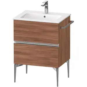 Duravit, Meuble sous-lavabo, Sivida bâti-support pour lavabo, 2 tiroirs, poignée profilée chromée, 610x477x591mm, pou (61 x 47.70 x 59.10 cm)
