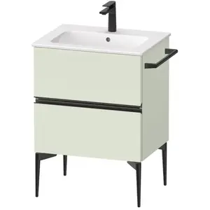 Duravit, Meuble sous-lavabo, Sivida Meuble sous-lavabo, 2 tiroirs, poignée encastrée noir diamant mat, 610x477x591mm, p (61 x 47.70 x 59.10 cm)