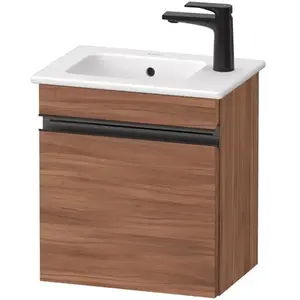 Duravit, Meuble sous-lavabo, Sivida bâti-support pour lavabo, charnières à gauche, poignée encastrée noir diamant ma (40 x 28.70 x 44.30 cm)