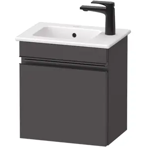 Duravit, Meuble sous-lavabo, Sivida sous-lavabo, charnières à droite, poignée encastrée noir diamant mat, 400x287x443 (40 x 28.70 x 44.30 cm)