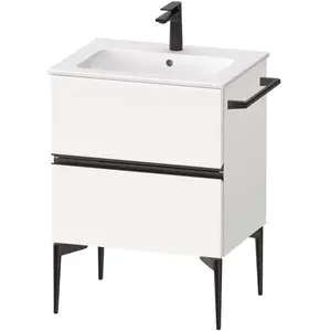 Duravit, Meuble sous-lavabo, Sivida Meuble sous-lavabo, 2 tiroirs, poignée encastrée noir diamant mat, 610x477x591mm, p (61 x 47.70 x 59.10 cm)