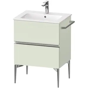Duravit, Meuble sous-lavabo, Sivida bâti-support pour lavabo, 2 tiroirs, poignée profilée chromée, 610x477x591mm, pou (61 x 47.70 x 59.10 cm)