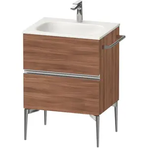 Duravit, Meuble sous-lavabo, Sivida bâti-support pour lavabo, 2 tiroirs, poignée profilée chromée, 610x477x592mm, pou (61 x 47.70 x 59.20 cm)