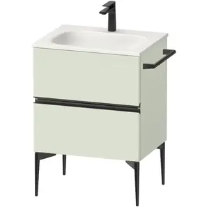 Duravit, Meuble sous-lavabo, Sivida Meuble sous-lavabo, 2 tiroirs, poignée encastrée noir diamant mat, 610x477x592mm, p (61 x 47.70 x 59.20 cm)