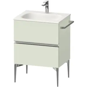 Duravit, Meuble sous-lavabo, Sivida bâti-support pour lavabo, 2 tiroirs, poignée profilée chromée, 610x477x592mm, pou (61 x 47.70 x 59.20 cm)