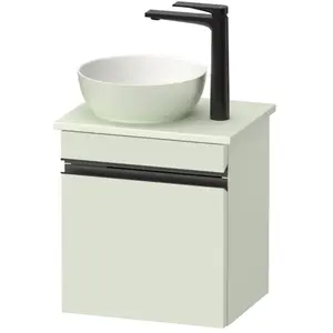 Duravit, Console de lavabo, Sivida Meuble sous-lavabo sur console, charnières à gauche, poignée-barre noir diamant ma