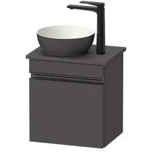 Duravit, Meuble sous-lavabo, Sivida Meuble sous-lavabo sur console, charnières à gauche, poignée-barre noir diamant ma (40 x 32.50 x 44 cm)